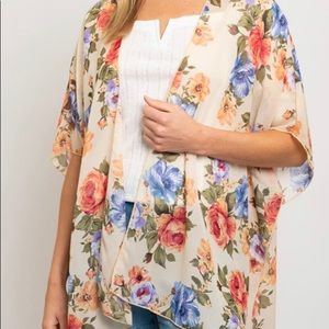 Ivory floral cardigan